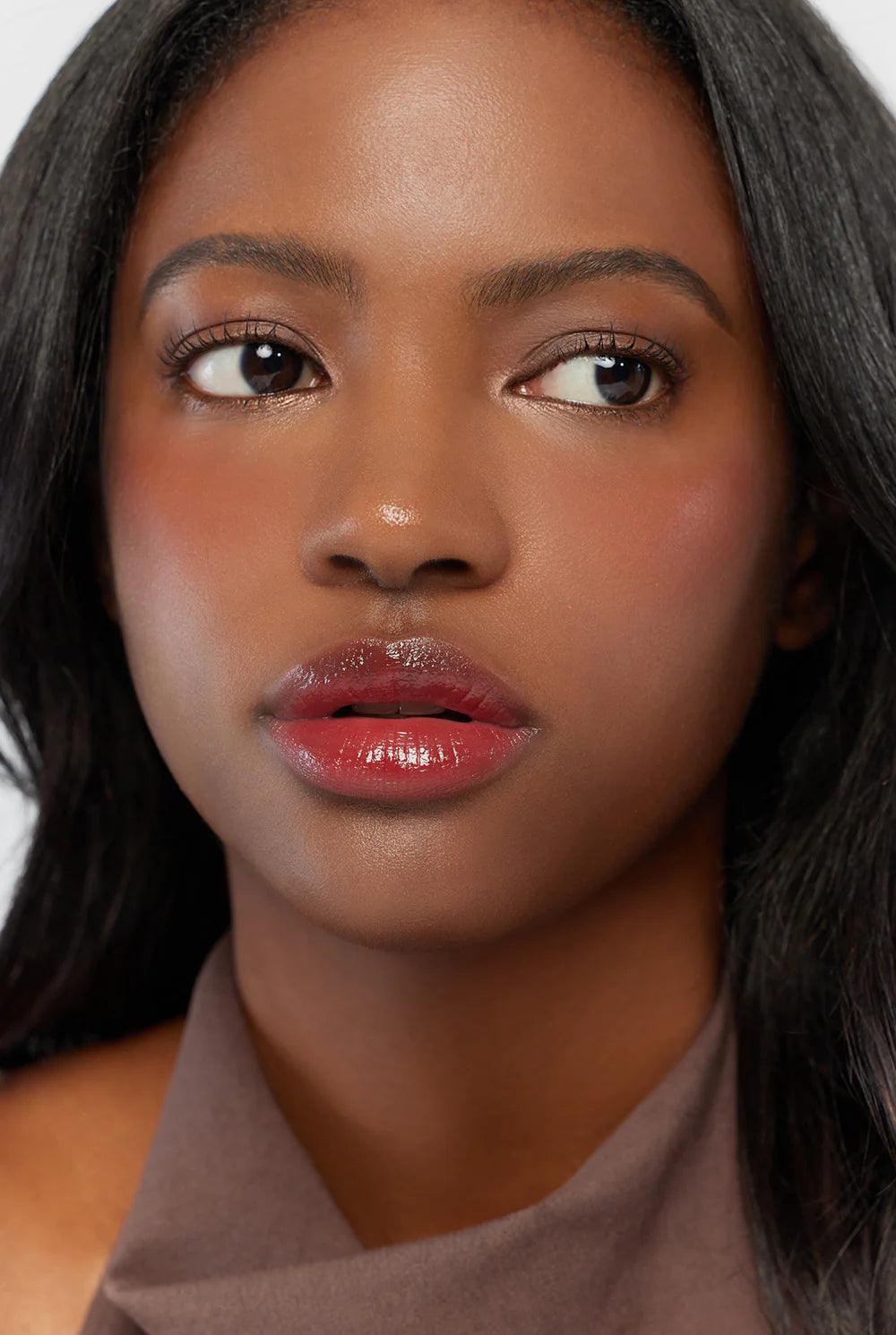 Hapa Kristin Cosmetics Gleam Glow Lip & Blush #102 Plum Red - MASHED POTATO UK | Colour Contact Lens