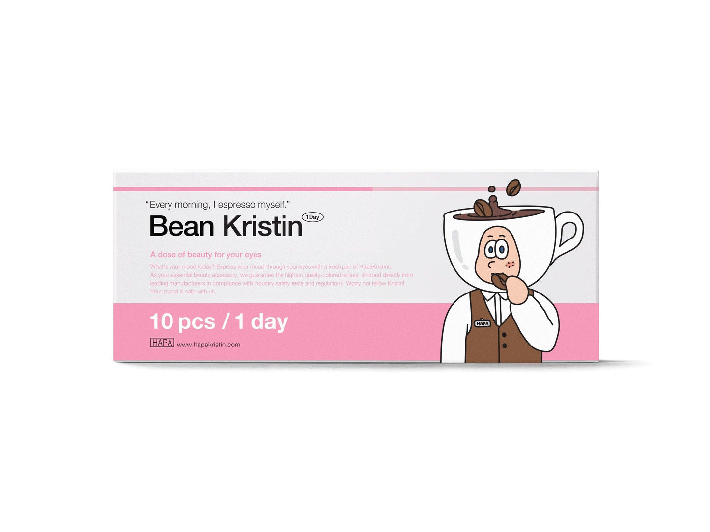 Hapa Kristin Bean Kristin Medium Brown (DAILY/10P) - MASHED POTATO UK | Colour Contact Lens