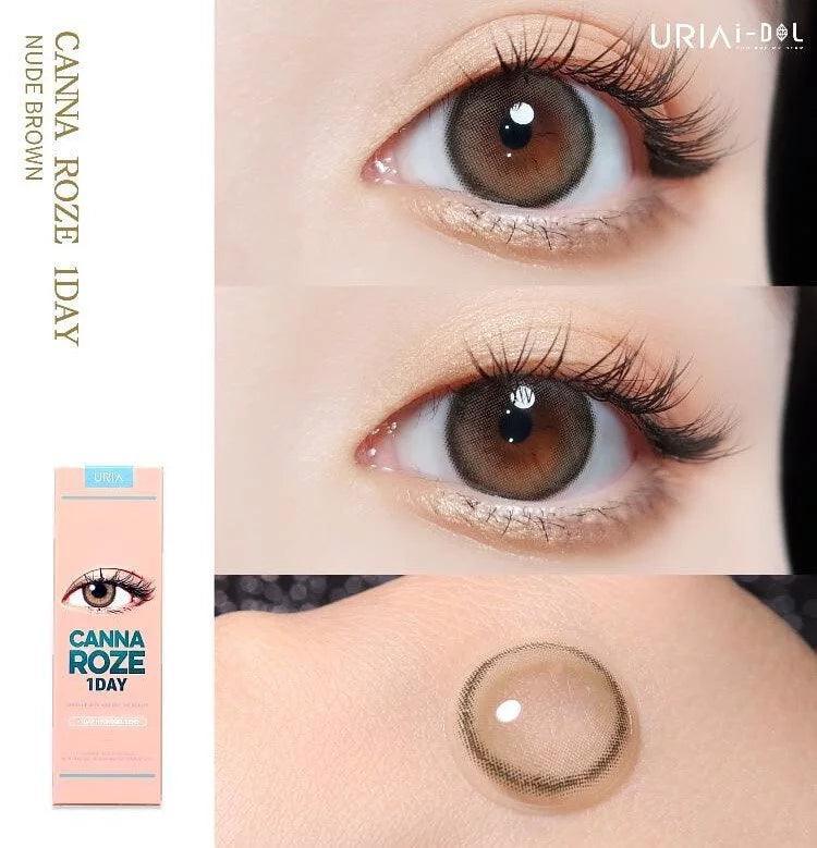 iDOL Canna Roze Nude Brown (DAILY/10P) - MASHED POTATO UK | Colour Contact Lens
