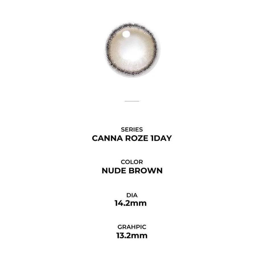 iDOL Canna Roze Nude Brown (DAILY/10P) - MASHED POTATO UK | Colour Contact Lens