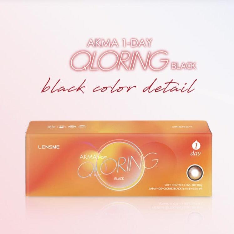 LENSME Akma Qloring Black (DAILY/30P) - MASHED POTATO UK | Colour Contact Lens