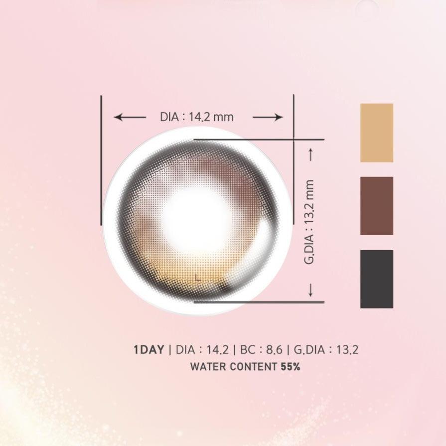 LENSME Akma Qloring Black (DAILY/30P) - MASHED POTATO UK | Colour Contact Lens
