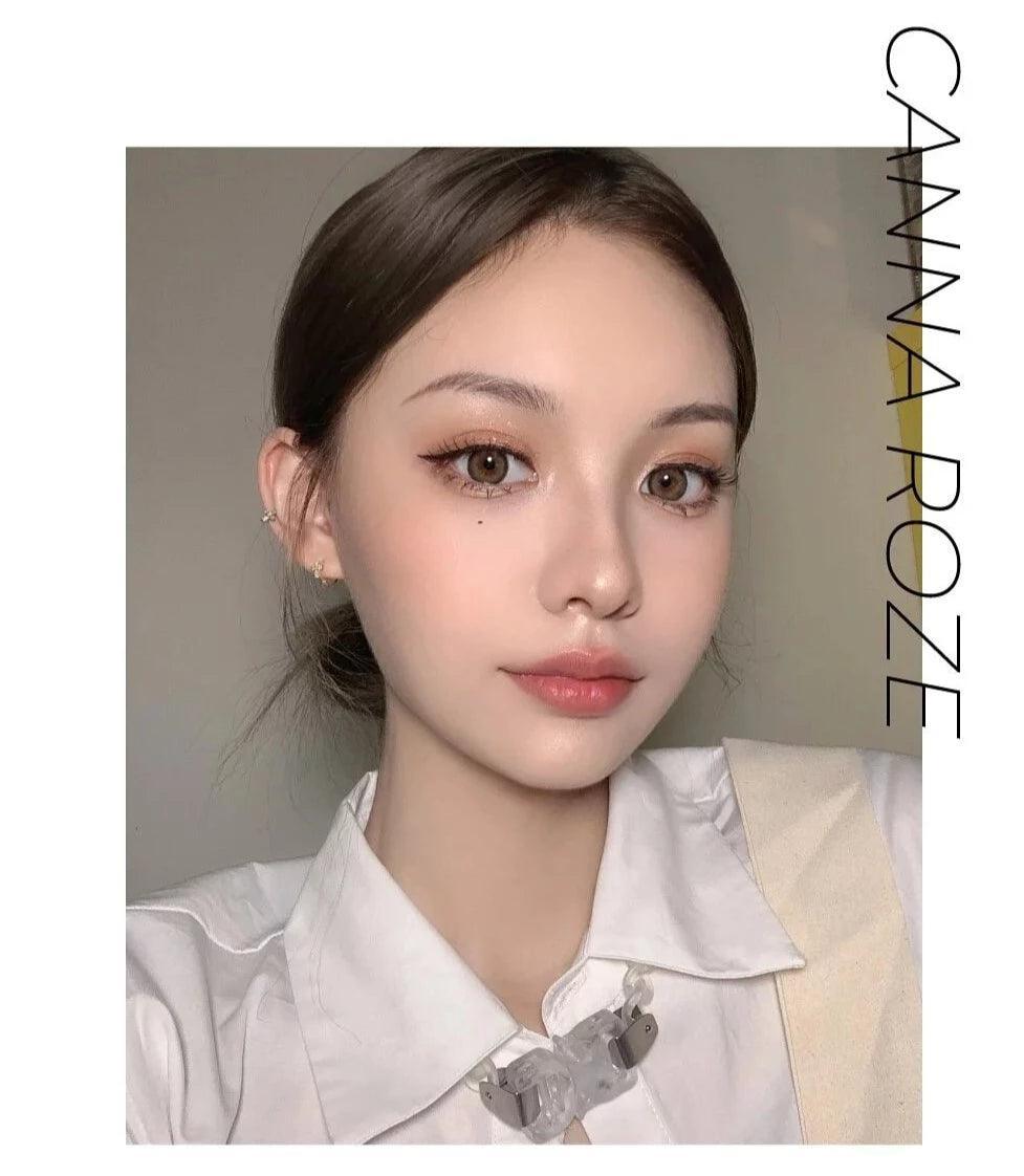 iDOL Canna Roze Nude Brown (YEAR/1 Piece) - MASHED POTATO UK | Colour Contact Lens