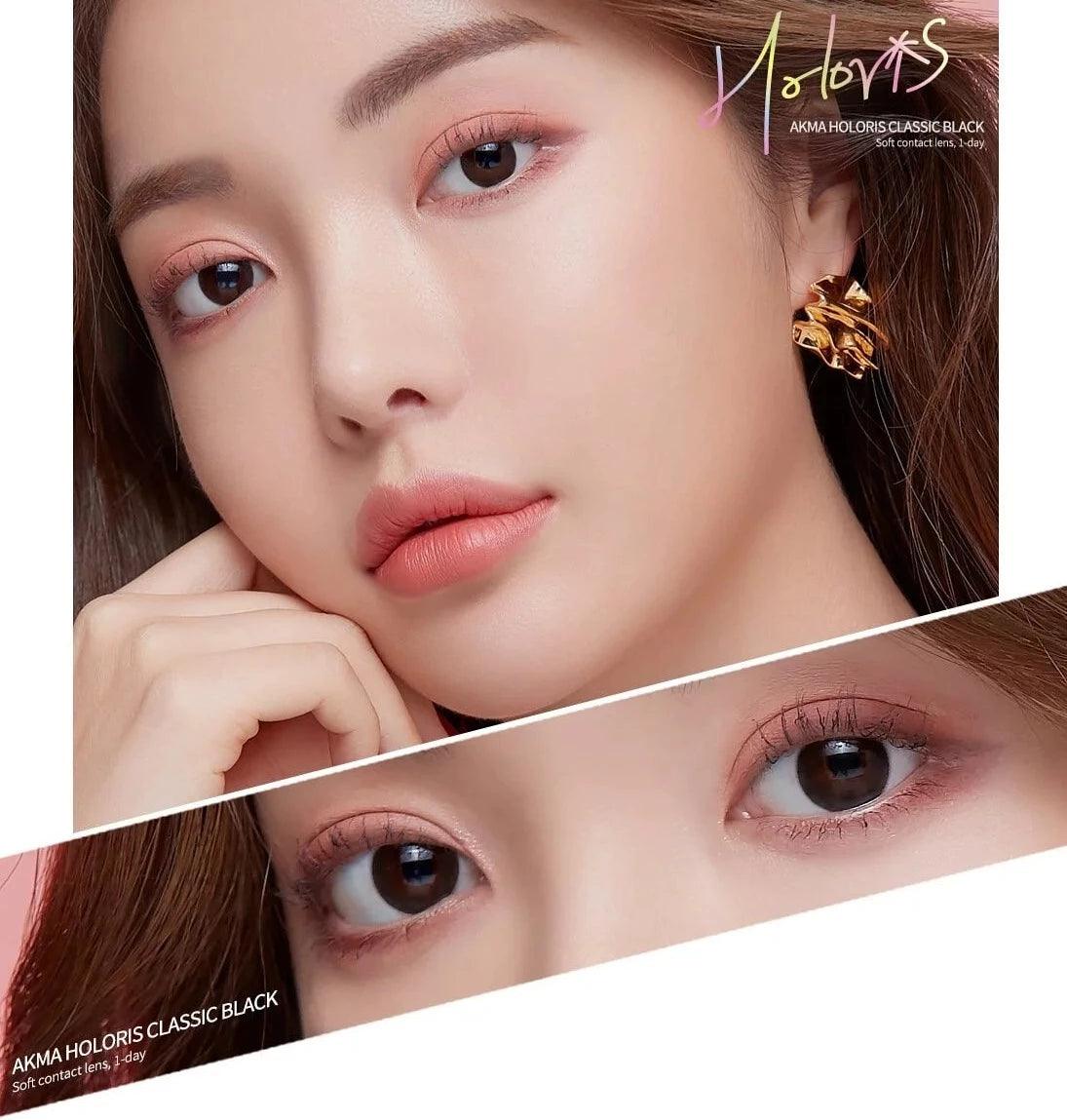 LENSME Akma Holoris Classic Black (DAILY/30P) - MASHED POTATO UK | Colour Contact Lens