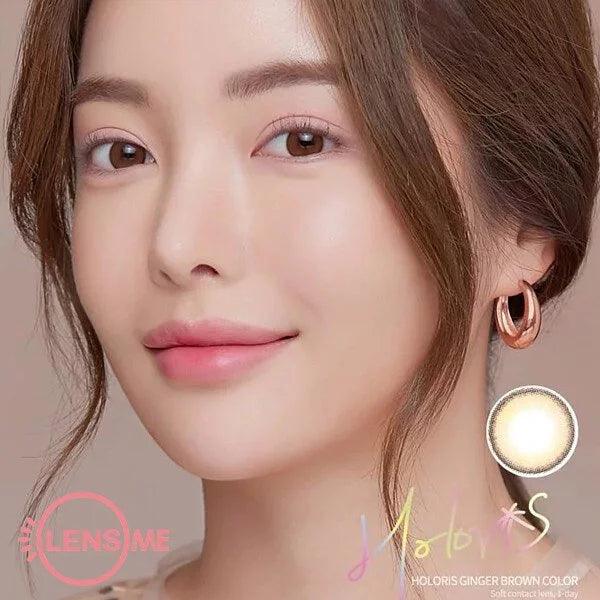 LENSME Akma Holoris Ginger Brown (DAILY/30P) - MASHED POTATO UK | Colour Contact Lens