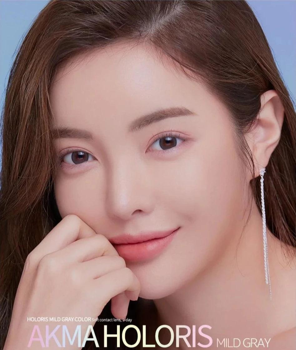 LENSME Akma Holoris Mild Grey (DAILY/30P) - MASHED POTATO UK | Colour Contact Lens