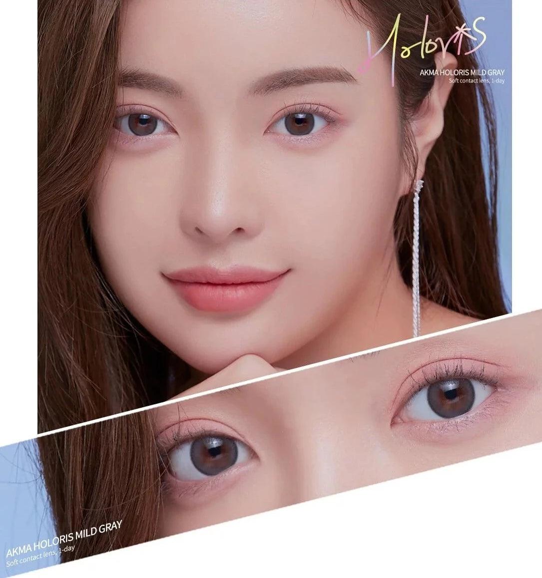 LENSME Akma Holoris Mild Grey (DAILY/30P) - MASHED POTATO UK | Colour Contact Lens