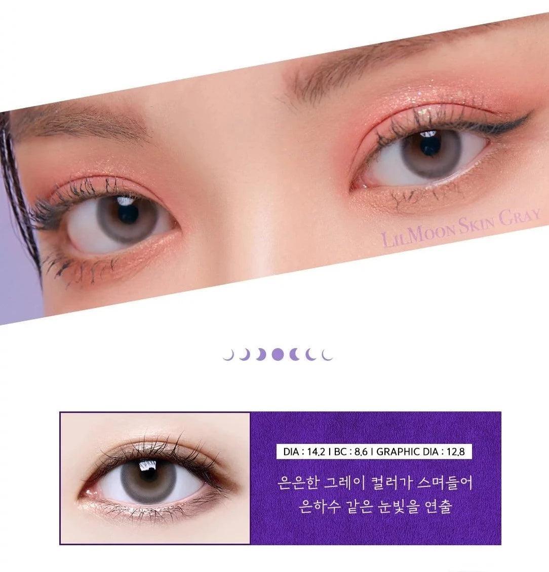 LENSME Lil Moon Skin Gray (MONTH/2P) - MASHED POTATO UK | Colour Contact Lens