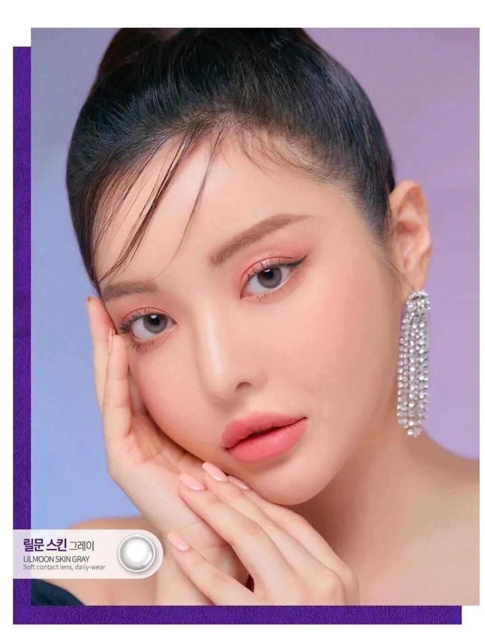 LENSME Lil Moon Skin Gray (MONTH/2P) - MASHED POTATO UK | Colour Contact Lens