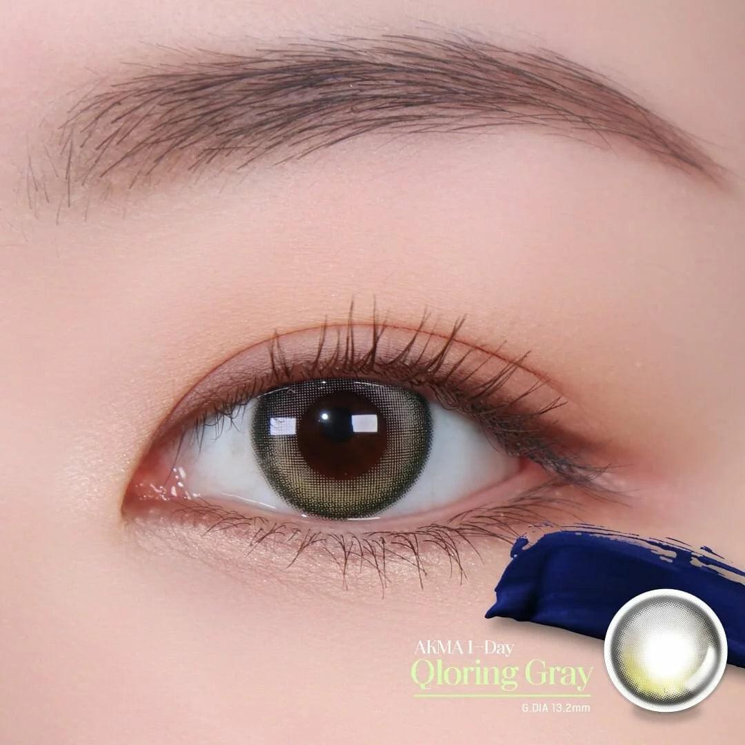 LENSME Akma Qloring Gray (DAILY/30P) - MASHED POTATO UK | Colour Contact Lens