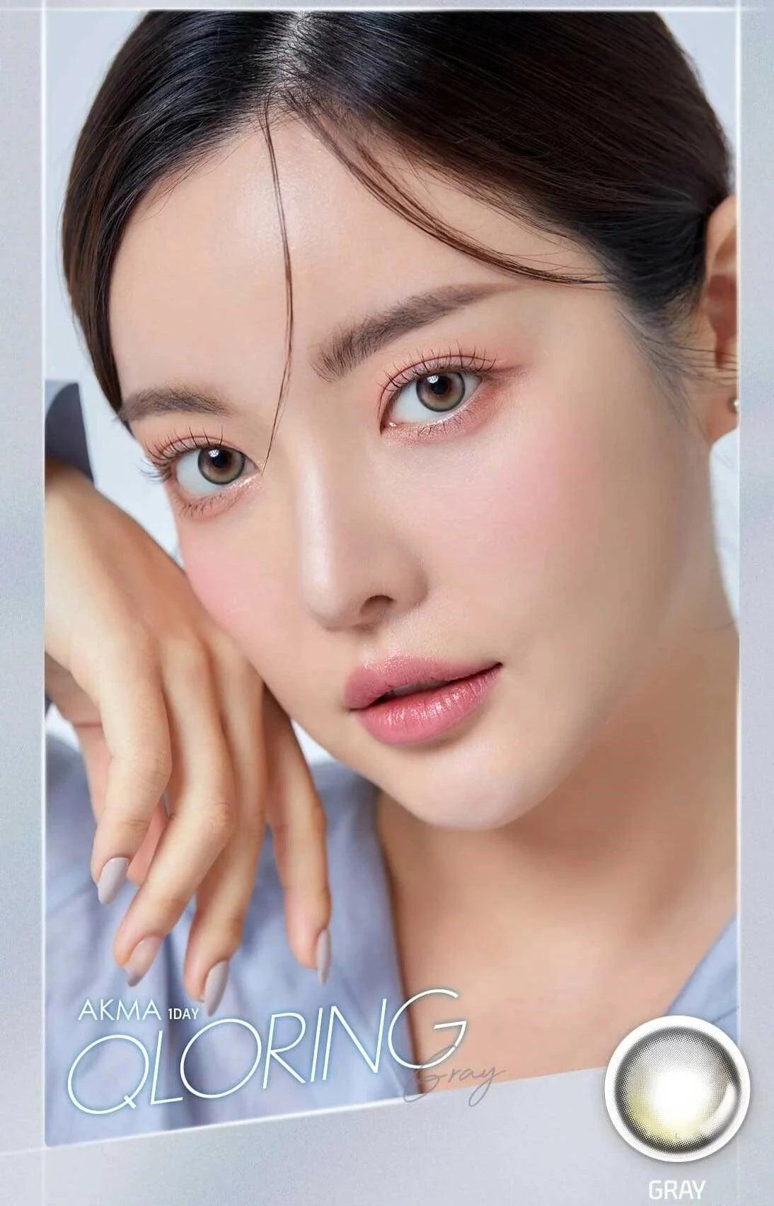 LENSME Akma Qloring Gray (DAILY/30P) - MASHED POTATO UK | Colour Contact Lens