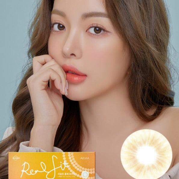 LENSME Akma Real Fit Brown (DAILY/30P) - MASHED POTATO UK | Colour Contact Lens