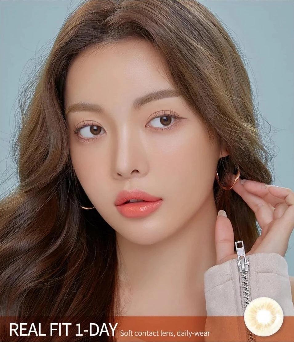 LENSME Akma Real Fit Brown (DAILY/30P) - MASHED POTATO UK | Colour Contact Lens