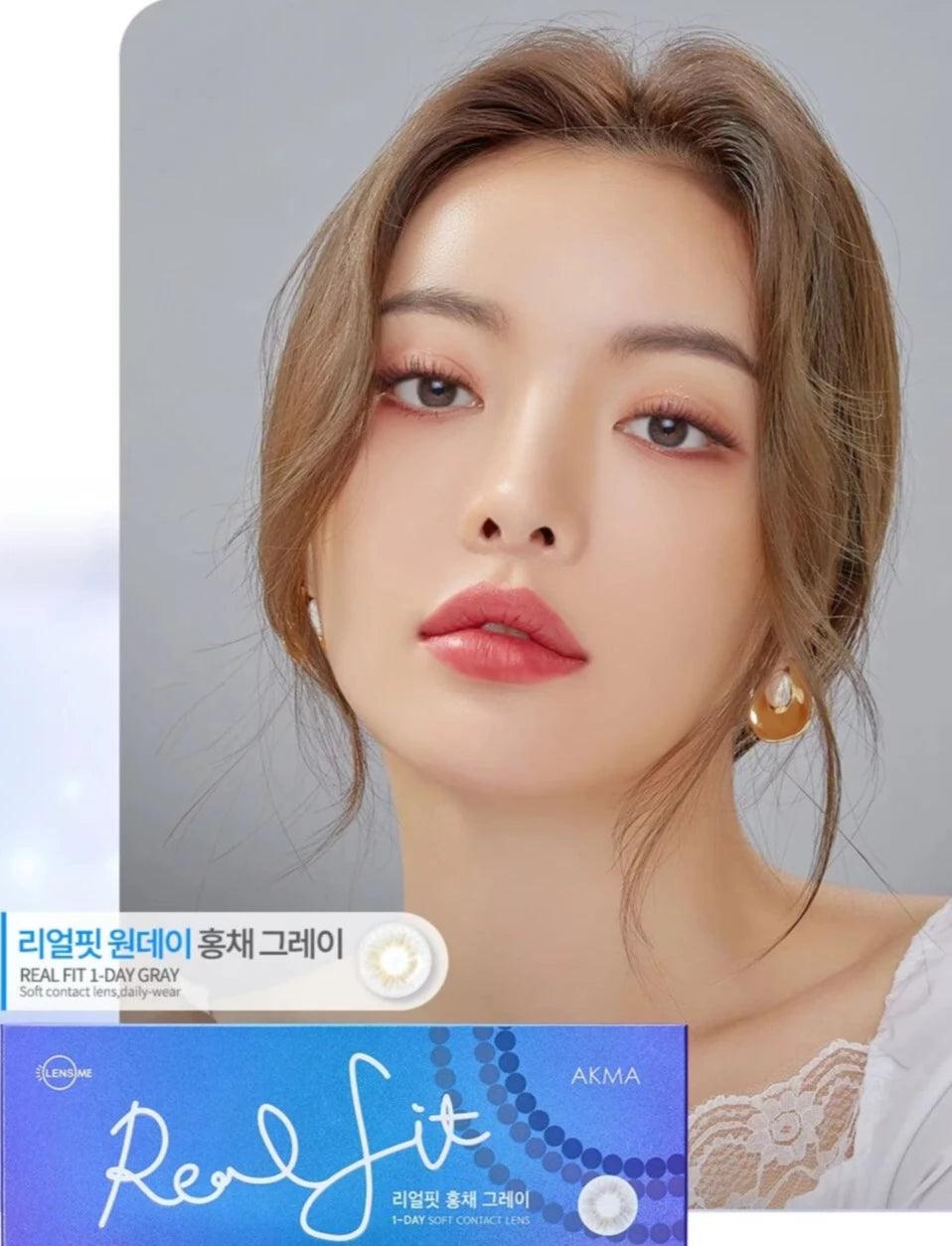 LENSME Akma Real Fit Gray (DAILY/30P) - MASHED POTATO UK | Colour Contact Lens