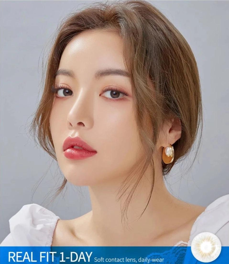 LENSME Akma Real Fit Gray (DAILY/30P) - MASHED POTATO UK | Colour Contact Lens