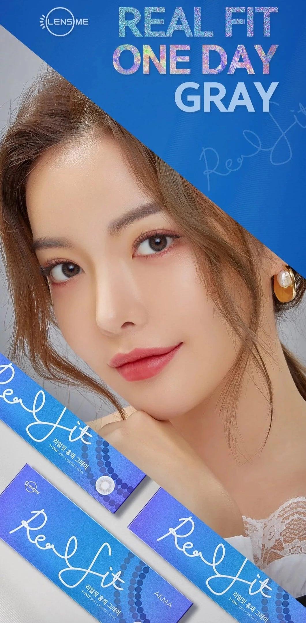 LENSME Akma Real Fit Gray (DAILY/30P) - MASHED POTATO UK | Colour Contact Lens