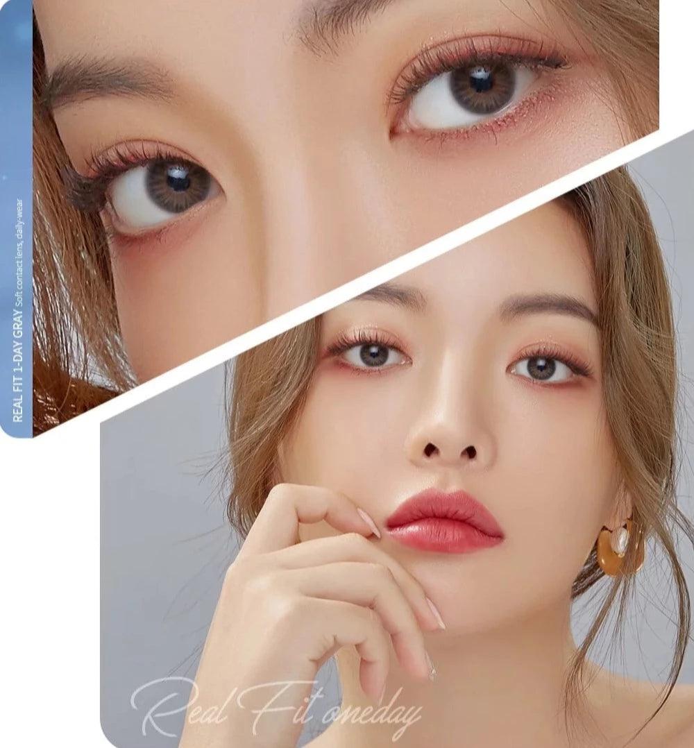LENSME Akma Real Fit Gray (DAILY/30P) - MASHED POTATO UK | Colour Contact Lens