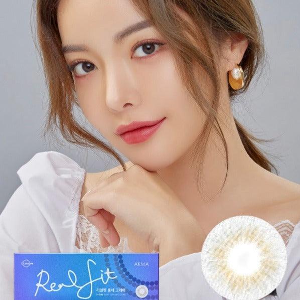 LENSME Akma Real Fit Gray (DAILY/30P) - MASHED POTATO UK | Colour Contact Lens