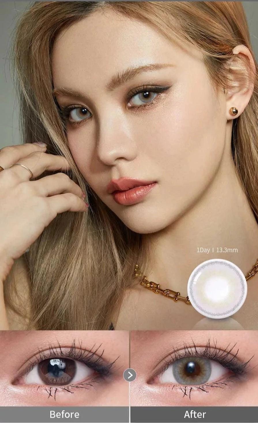 OLENS Russian Smoky Gray (DAYILY/10P) - MASHED POTATO UK | Colour Contact Lens