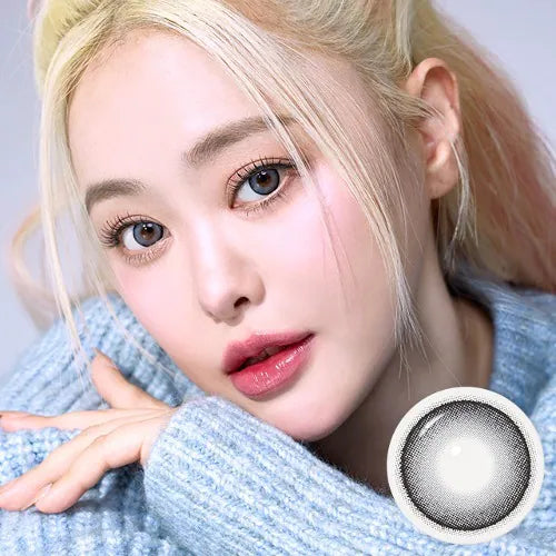 i-SHA Dekame Look At Me Gray (DAILY/10P)-MASHED POTATO UK | Colour Contact Lens