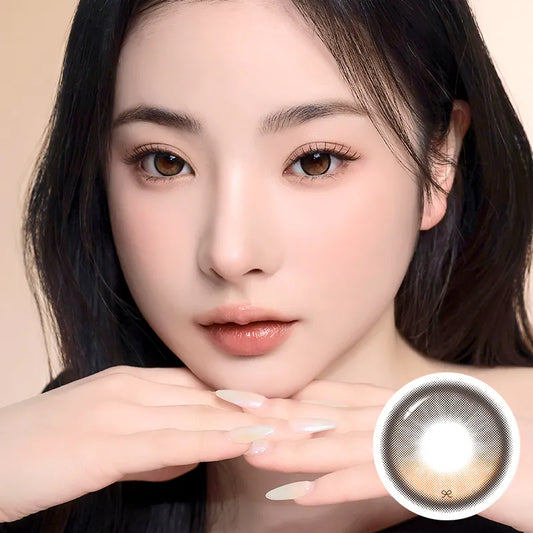 i-SHA Reborn Oak Haz (Month/1 Piece)-MASHED POTATO UK | Colour Contact Lens