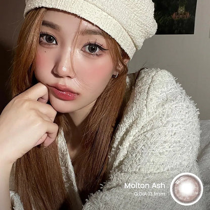 i-SHA Oriana Molton Ash Brown (YEAR/1 Piece)-MASHED POTATO UK | Colour Contact Lens