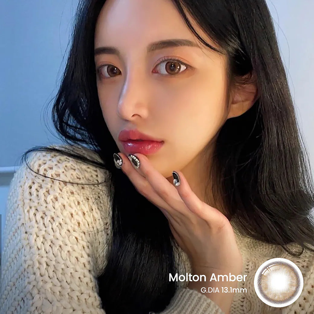 i-SHA Oriana Molton Amber Brown (YEAR/1 Piece)-MASHED POTATO UK | Colour Contact Lens