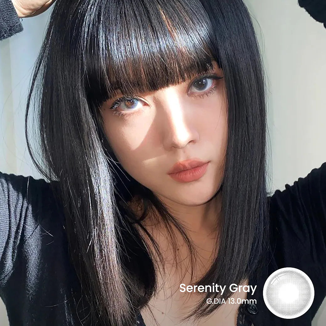 i-SHA Oriana Serenity Gray (DAILY/10P)-MASHED POTATO UK | Colour Contact Lens