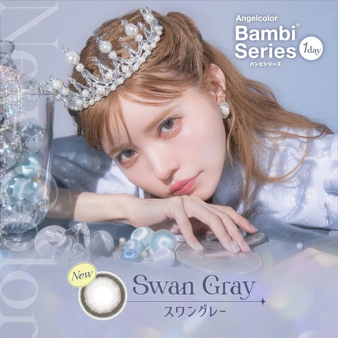 Angelcolor Bambi Swan Gray (DAILY/10P) - MASHED POTATO UK | Colour Contact Lens