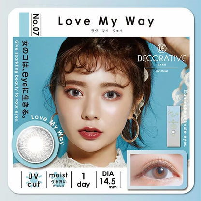 Decorative Eyes No.7 Love My Way (DAILY/10P) - MASHED POTATO UK | Colour Contact Lens