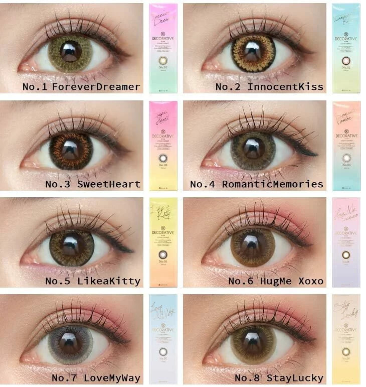 Decorative Eyes No.6 Hug Me XOXO (DAILY/10P) - MASHED POTATO UK | Colour Contact Lens