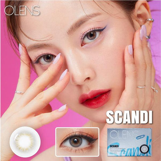 OLENS Scandi Light Gray (Month/2P) Mashed Potato Company Colored Contact Lenses