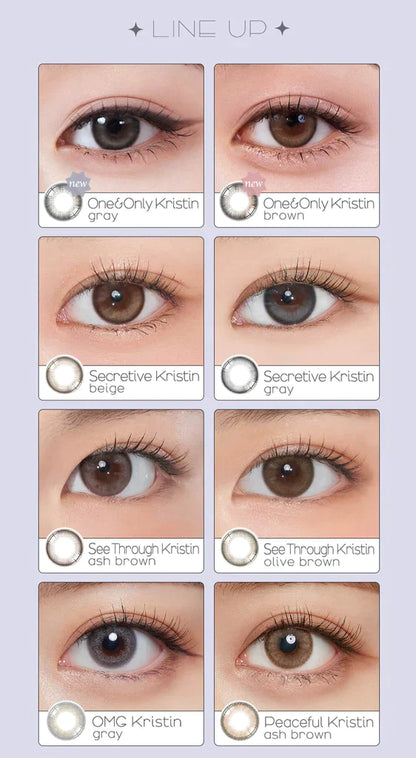 Hapa Kristin Secretive Kristin Beige (Month/2P) Mashed Potato Company Colored Contact Lenses