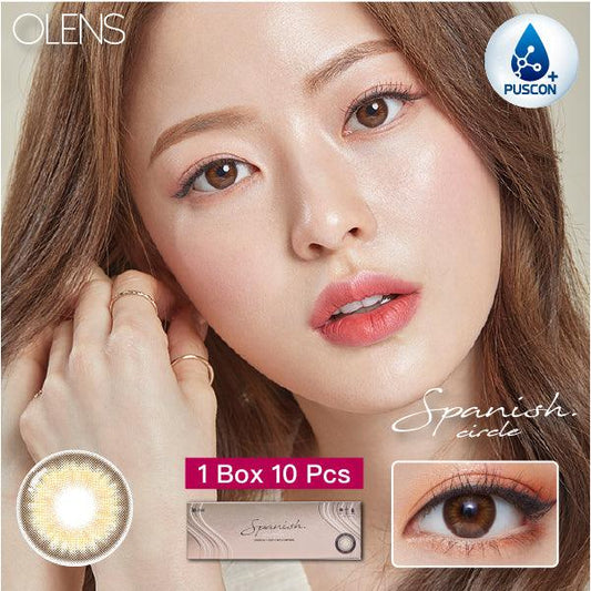 OLENS Spanish Circle Brown (DAILY/10P) Mashed Potato Company Colored Contact Lenses