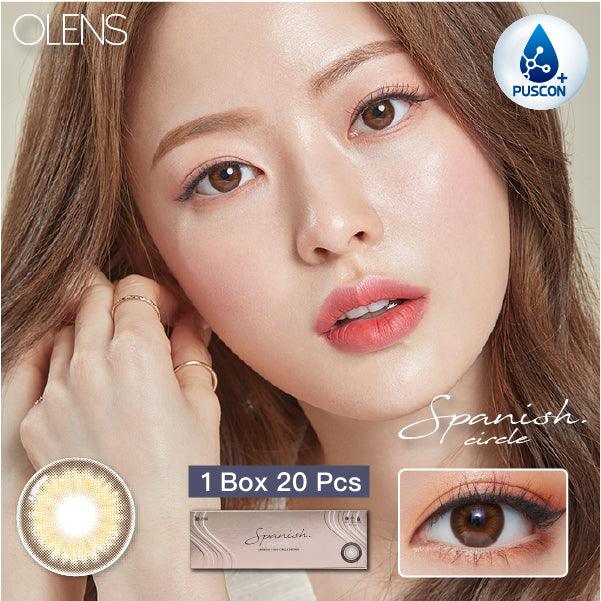 OLENS Spanish Circle Brown (DAILY/20P) Mashed Potato Company Colored Contact Lenses