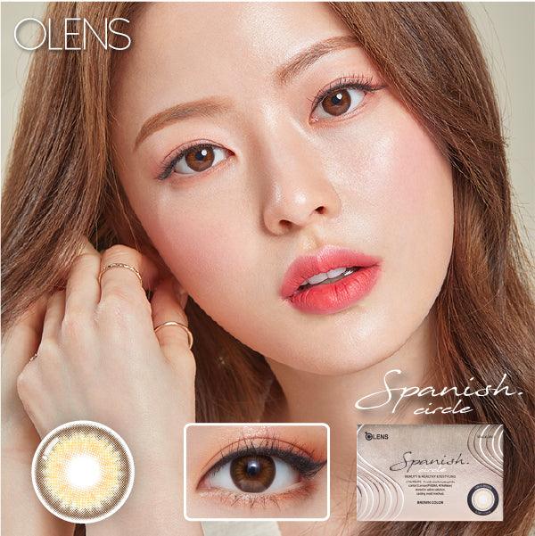 OLENS Spanish Circle Brown (MONTH/2P) Mashed Potato Company Colored Contact Lenses