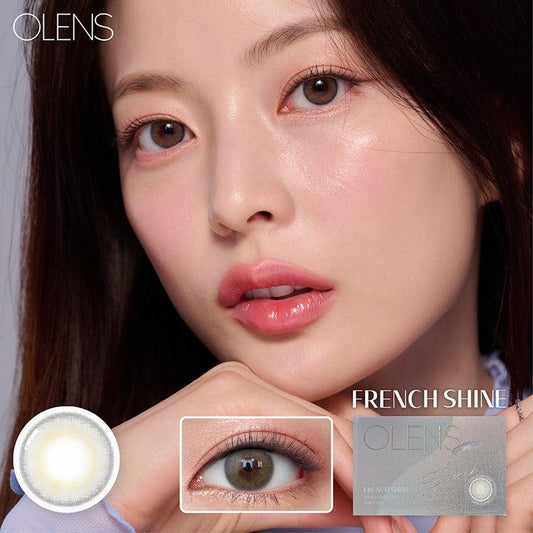 OLENS French Shine Gray (MONTH/2P) Mashed Potato Company Colored Contact Lenses