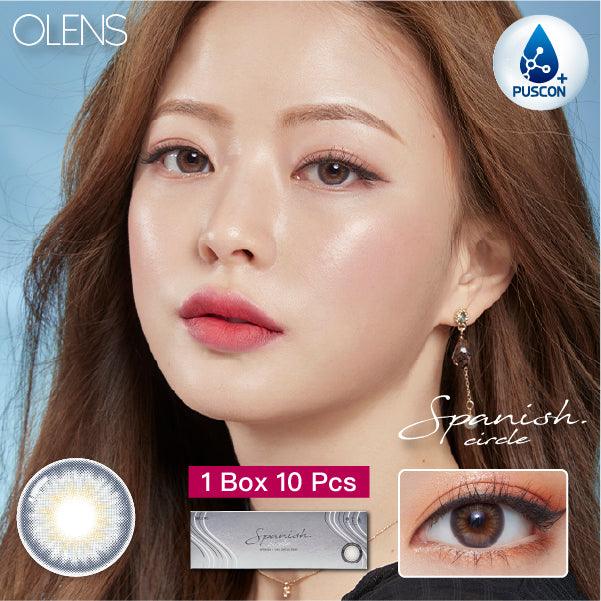 OLENS Spanish Circle Gray (DAILY/10P) Mashed Potato Company Colored Contact Lenses