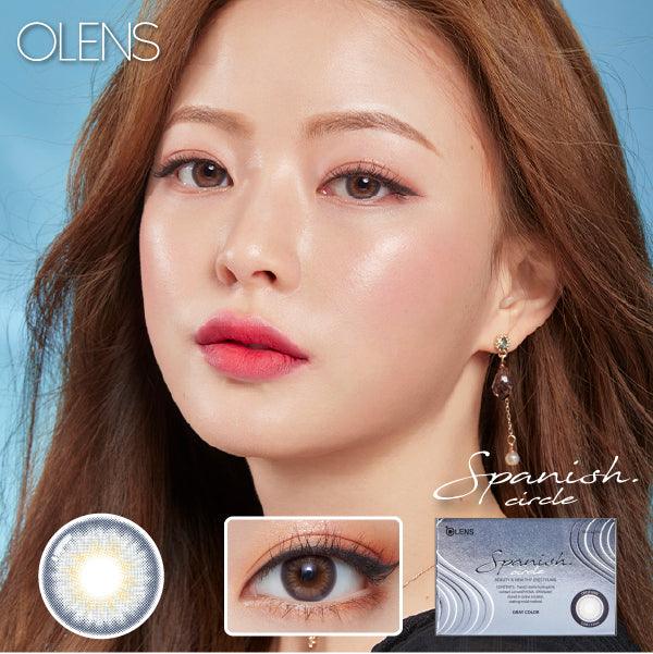 OLENS Spanish Circle Gray (MONTH/2P) Mashed Potato Company Colored Contact Lenses