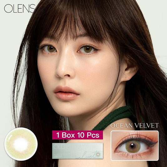 OLENS Ocean Velvet Green (DAILY/10P) Mashed Potato Company Colored Contact Lenses