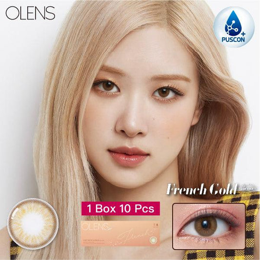 OLENS French Gold 3Con Hazel (DAILY/10P) Mashed Potato Company Colored Contact Lenses