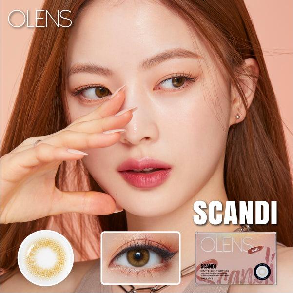 OLENS Scandi Hazel (Month/2P) Mashed Potato Company Colored Contact Lenses