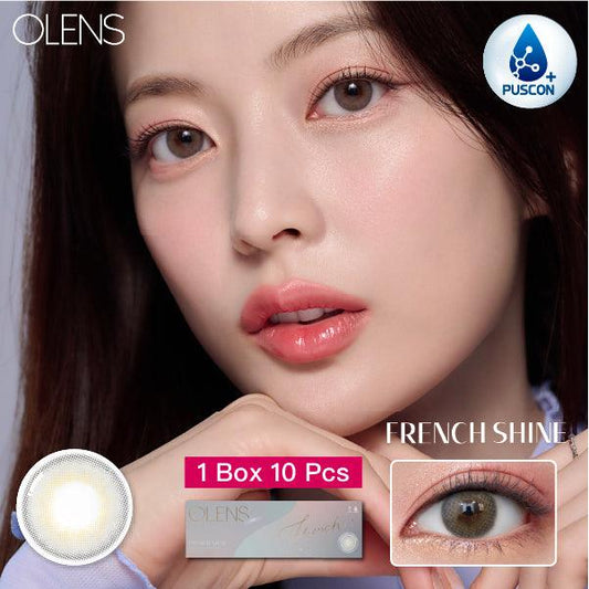 OLENS French Shine Gray (DAILY/10P) Mashed Potato Company Colored Contact Lenses