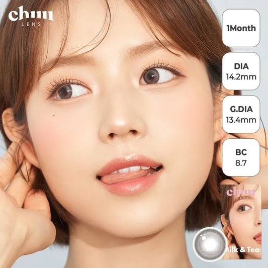 Chuu Lens Milk & Tea Cream Gray (Month/2P) Mashed Potato Company Colored Contact Lenses
