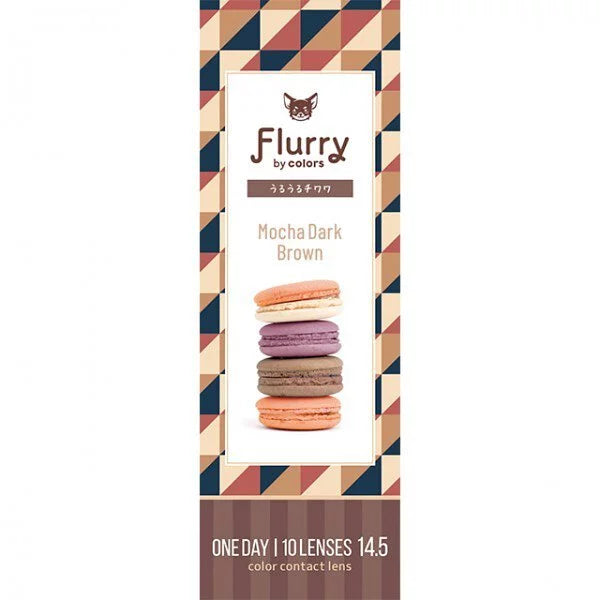 Flurry Mocha Dark Brown (DAILY/10P) Mashed Potato Company Colored Contact Lenses